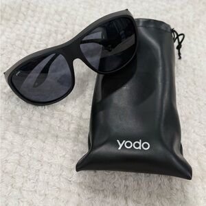yodo Fit Over Glasses Sunglasses with Polarized Lenses for Men and Women Black